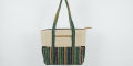 Nepali Handcrafted Cotton Shoulder Bag for Women - Multi-Pocket Ladies Casual Travel & Office Tote Bag with Laptop Pocket. 