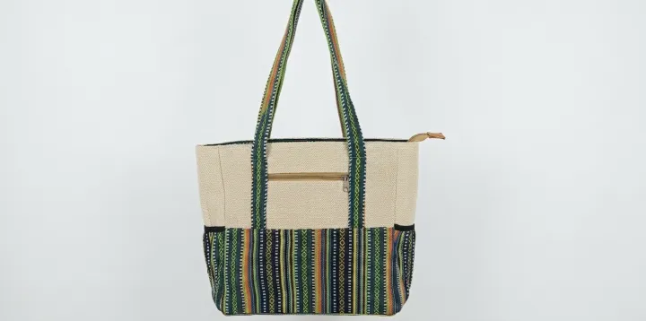Nepali%20Handcrafted%20Cotton%20Shoulder%20Bag%20for%20Women%20-%20Multi-Pocket%20Ladies%20Casual%20Travel%20&%20Office%20Tote%20Bag%20with%20Laptop%20Pocket%20-%20Image%208