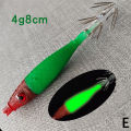 Export Japan Squid Needle 8cm 4g Bionic Bait Wrap Cloth Rubber Soft Body Wooden Shrimp Small Hanging Bucket Squid Hook Fishing Lure. 