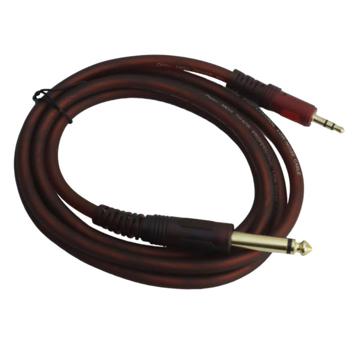 6.35mm%20'1/4%20inch'%20Male%20Mono%20Plug%20to%203.5mm%20Male%20TRS%20Stereo%20Professional%20Audio%20Jack%201.5M%20Cable%20-%20Image%205