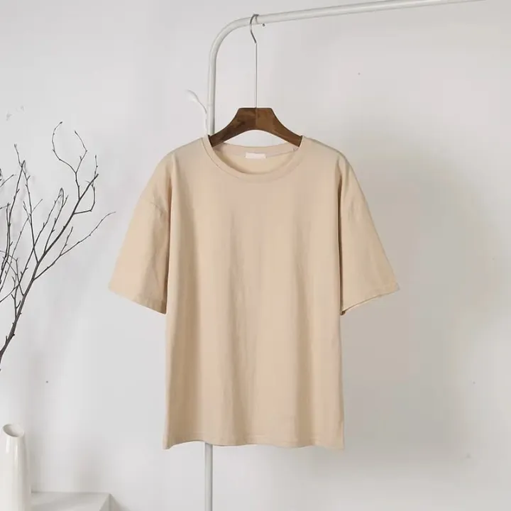 Casual Round Neck Short Sleeve Cotton T-Shirt for Men - Solid Color Summer Top