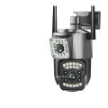 V380 Dual Lens Camera Monitor Home Outdoor HD Phone Remote PTZ WiFi 4G Camera Night Vision Gun And Ball Camera for Home & 360 View. 