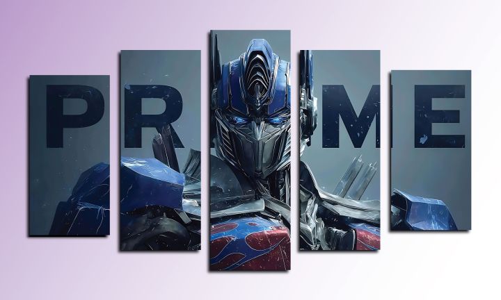5-Piece%20Canvas%20Wall%20Art%20Set%20%E2%80%93Optimus%20Prime%20Transformers%20Print%20-%20Image%203
