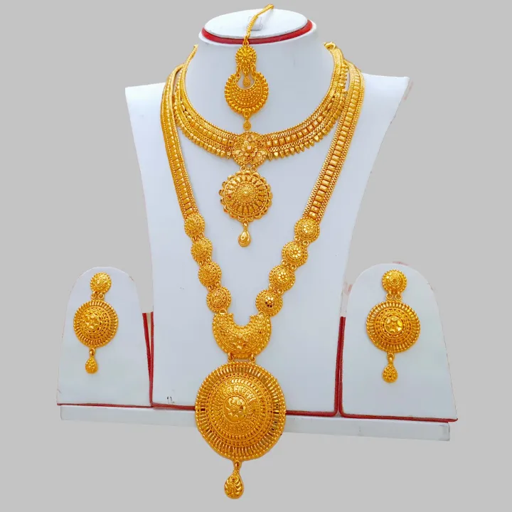 Gold%20Plated%20Heavy%20Bridal%20Rani%20Haar%20With%20Mini%20Haar,Earring,%20Maang%20Tikka%20Bridal%20Set%20Combo%20Rani%20Haar%20Ranihaar%20Necklace%20Jhumka%20And%20Gold%20Design%20Sirbindi%20Gold%20Design%20Rani%20Haar%20Nakkali%20Gahana%20Set%20Duhali%20Gahana%20Beautiful%20Necklace%20Real%20Gold%20Design%20Combo%20Set%20Jewels%20-%20Image%203
