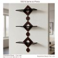 Formica Laminated | Diamond Shaped Best Wall rack Design - 3 pc Set. 