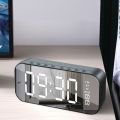 Electronic Clocks Large LED Screen LED Mirror Screen Alarm Clock Digital Display Portable Digital Clock Smart Dual Alarm Wireless Charging Clock Gift. 