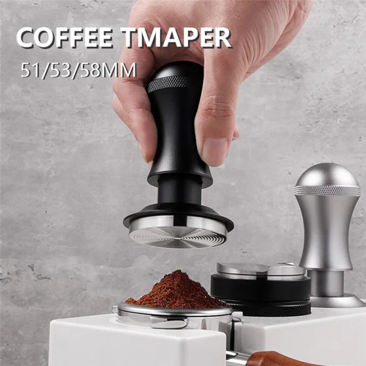 1%20Piece%20Premium%20Barista%20Tools%20Tamper%20Stainless%20Steel%20with%20Spring%20Flat%20Bottom%20Black%20-%20Image%203
