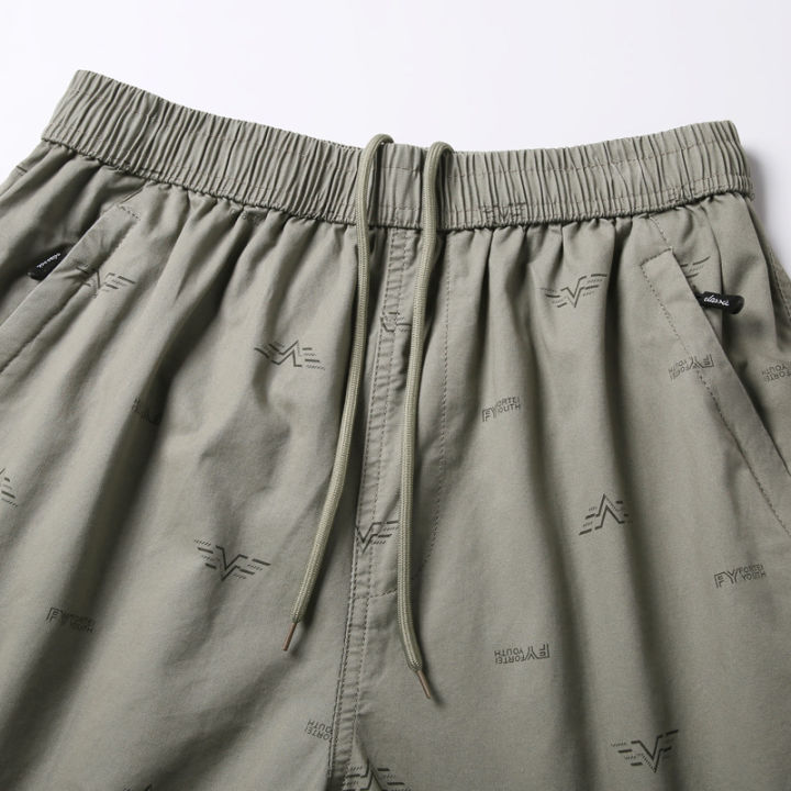 Summer%20cotton%20beach%20pants%205%20points%20medium%20pants%20wear%20home%20loose%20casual%20flower%20shorts%20men's%20five-point%20pants%20trendy%20brand%20-%20Image%202