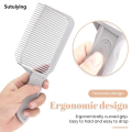 Sutuiying Professional Barber Flat top Hair Cut Comb Sets Hair Styling Curved Positioning Fade Comb Brush Kit Salon Hairdresser Tools. 