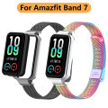 New Strap Replacement Bracelet Amazfit Metal Stainless Steel, Amazfit Applicable Strap Metal to Huami Band 7, Metal, Protective Case for Huami 7. 
