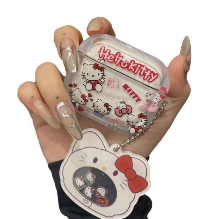 Cartoon%20Red%20Letter%20KT%20Cat%20Compatible%20with%20Pro2%20Apple%204th%20Generation%20Earphone%20Cute%20Protective%20Case%20-%20Image%205