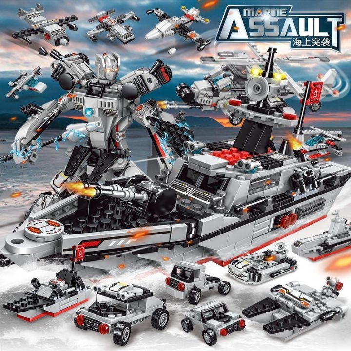 Cross-border%20Rim%20Warship%20Compatible%20Lego%20Red%20Sea%20Cruiser%20Assembled%20Military%20Boy%20Bag%20Toys%20Wholesale%20-%20Image%207