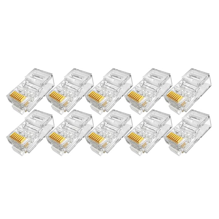 RJ45%20Cat6%20Pass%20Through%20Connectors%20Gold%20Plated%208P8C%20Ends%20for%20RJ45%20Ethernet%20UTP%20Network%20Cable%20Transparent%20Cat6%20Connectors%20Plug%20-%20Image%208