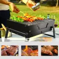 Chrome Plated Portable Outdoor Steel Collapsible Barbeque Grill BBQ BOS. 