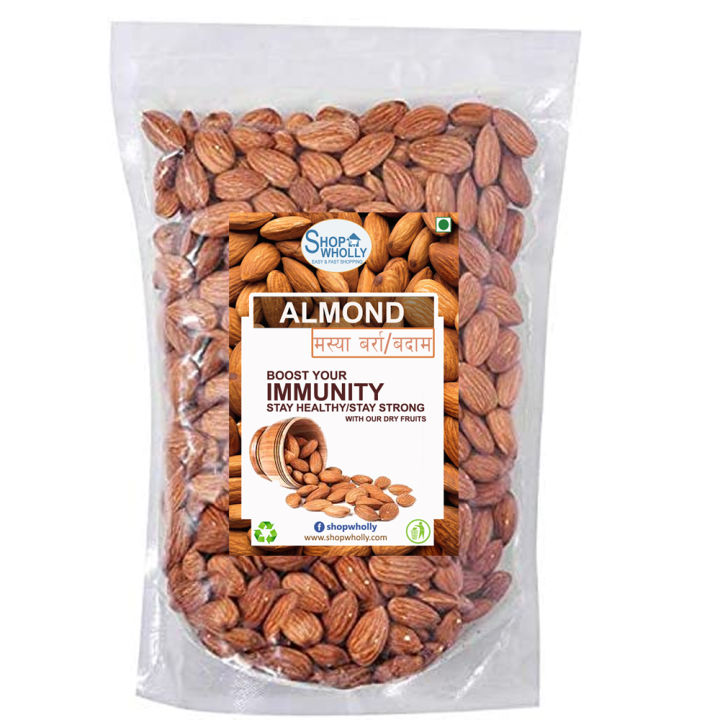 SHOP WHOLLY Almond Nuts (Badam)- 100Gm