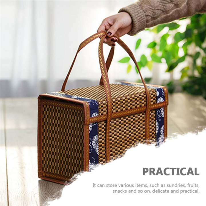 JAERBEE%20Fruit%20Basket%20Bamboo%20Woven%20Portable%20Simple%20Handheld%20Picnic%20Food%20Container%20Foldable%20Snacks%20Containers%20Kids%2040x20x25cm,A%20-%20Image%205