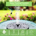 Polycrystalline Solar Panel Fountain Outdoor Pool Floating Fountain Bird Bathtub Fountain Patio Garden Water Fountain Lights(18cm). 