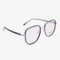 Zeiss Blue Protect UV Hunter Metal Frame Black/Silver Color Blue Cut Glasses. 