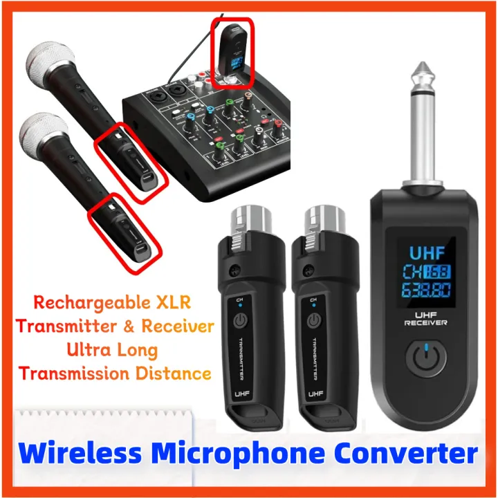 Fifty%20percent%20discount%20Wireless%20system%20to%20microphone%20rechargeable%20transmitter%20XLR%20and%20receiver%20connected%20to%20wireless%20microphone%20adapter%20for%20dynamic%20microphone%20-%20Image%202