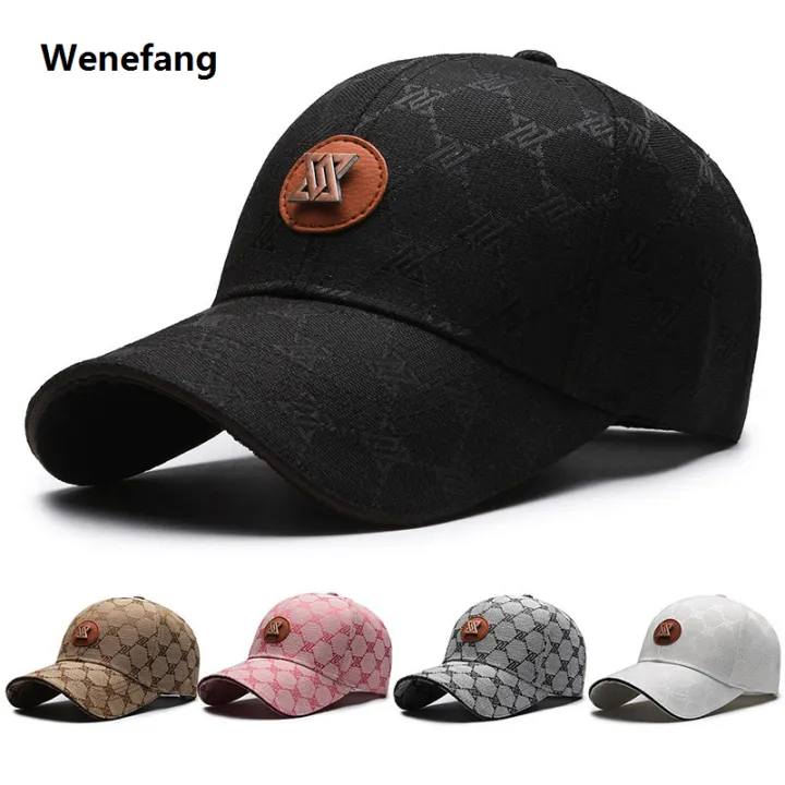 Wenefang%20Disan%20Sa%20Spring%20and%20Summer%20New%20All-over%20Printed%20Plaid%20Hat%20Women's%20Black%20Presbyopic%20Baseball%20Cap%20Men's%20Outdoor%20Sun%20Protection%20...%20-%20Image%202