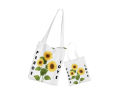Sunflower Peace & Love Printed Cotton Tote Bag. 