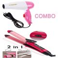 Nova Hair Care Combo (Hair Straightener & Curler + Dryer). 