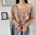 Flower Printed With Front Design Full Sleeve Tops Tshirt For Women - Fashion | T-Shirts For Women | Women's Wear |. 