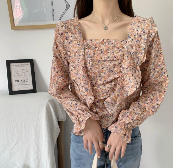 Flower%20Printed%20With%20Front%20Design%20Full%20Sleeve%20Tops%20Tshirt%20For%20Women%20-%20Fashion%20%7C%20T-Shirts%20For%20Women%20%7C%20Women's%20Wear%20%7C%20-%20Image%206