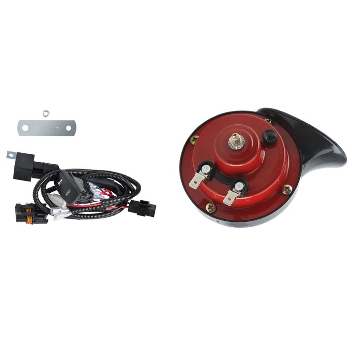 UTV Horn Kit, SUNPIE 12V Horn With Button Rocker Switch Compatible With Polaris RZR