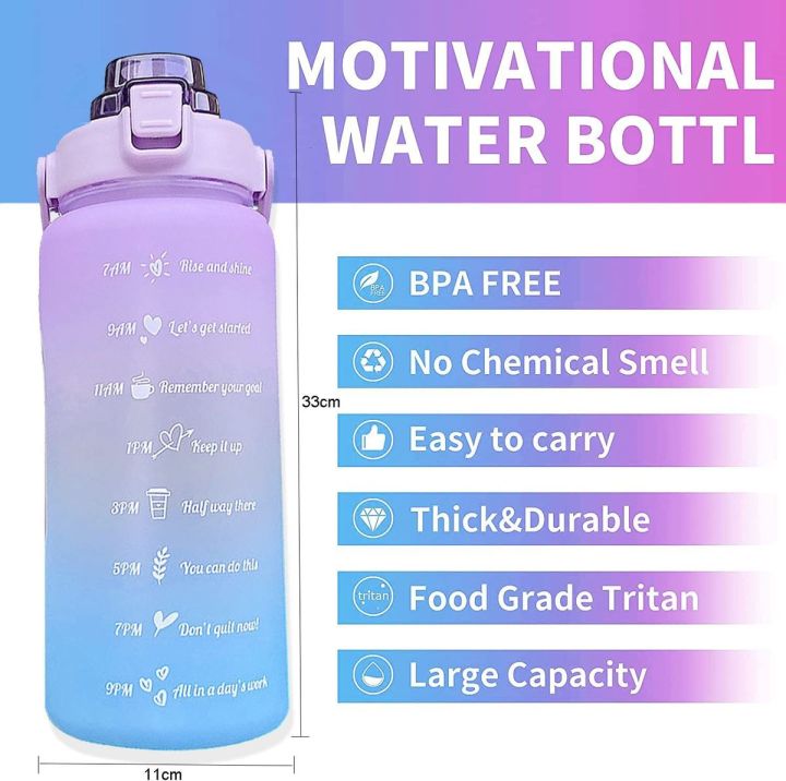 2%20Pcs%20Large%20Capacity%20Water%20Bottles%20Bpa%20Free%202L%20And%20700ml%20Colorful%20Motivational%20Water%20Bottles%20Sport%20Water%20Bottle%20-%20Image%202