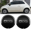 2Pcs Car Dust Cover for 500 Wheels Centre Hub Caps 68078419AC 68078421AC 51884863 Black. 