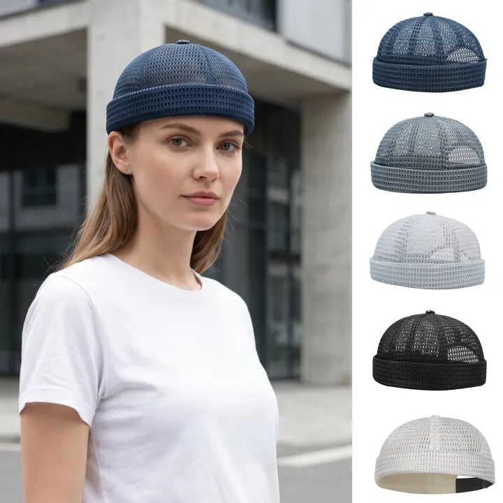 Trendygirl%20Adjustable%20Mesh%20Hat%201%20or%202%20Pcs%20Men%E2%80%99s%20Breathable%20Mesh%20Cap%20Adjustable%20Brimless%20Hat%20Lightweight%20Foldable%20Hip-hop%20Style%20Outdoor%20Summer%20-%20Image%204