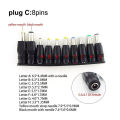 10 in 1 DC Power Plugs Universal Laptop Charger Adapters, DC Power Adapter Compatible with Kinds of Laptops, DC 5.5mm x 2.1mm Multi Male Plugs. 
