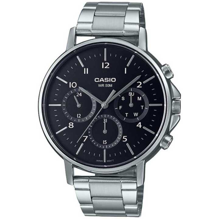 Casio Enticer Mtp-E321D-1Avdf Analog Black Dial Watch For Men