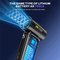 High Speed Brushless Fan 6000 Mah Battery Display Dust Blowing Handheld Air Blower Fan Portable Violent Fan Black. 