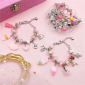 DIY Beaded Bracelet Set with Storage Box Girls Bracelet DIY Handmade Jewelry Making Kit Acrylic Hole Beads D. 