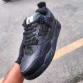 Jordan 4 Retro Metallic Black Cat Sneaker with Back Metal Logo for Men. 