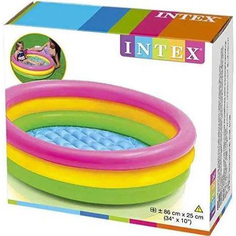 INTEX Sunset Glow Baby bath tub 86*25cm Inflatable Swimming Pool (Multiclolr)