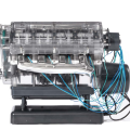 Mini V8 Engine Model Kit Internal Combustion Model V8 Motor Simulation Eight Cylinder Engine Can Be Activated DIY Toy. 