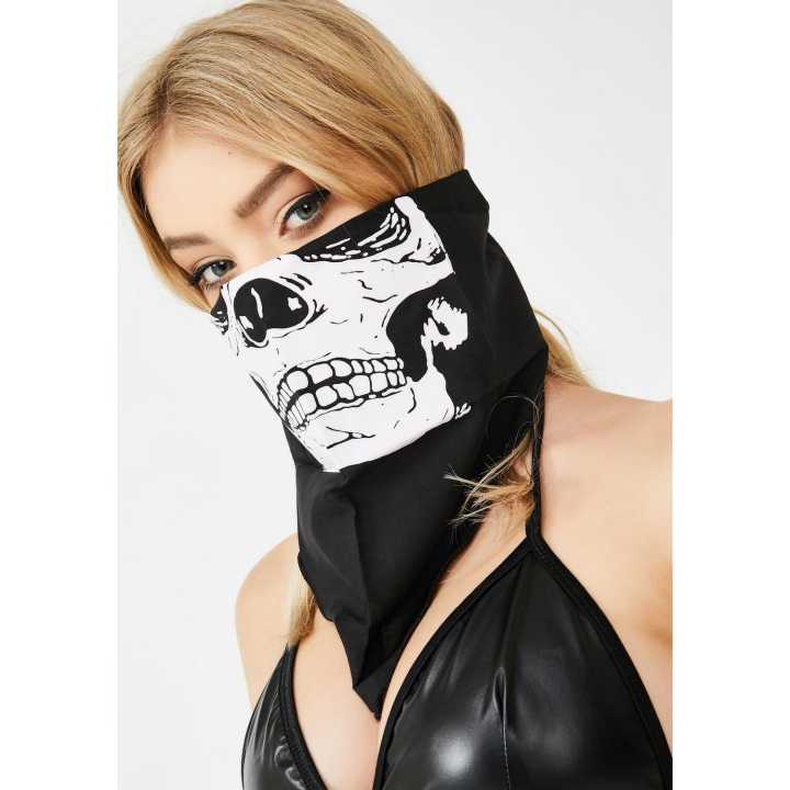 Set Of 2 Skull Haddi Ghost Rider Skeleton Printed Scarf /Bandana By Rc