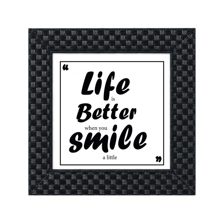 "happiness%20is%20not%20a%20destination"%20Quote-%20Matt%20laminated%20printed%20poster%20with%20checker%20Frame(4%20pcs%20set)9x9Inch%20-%20Image%204