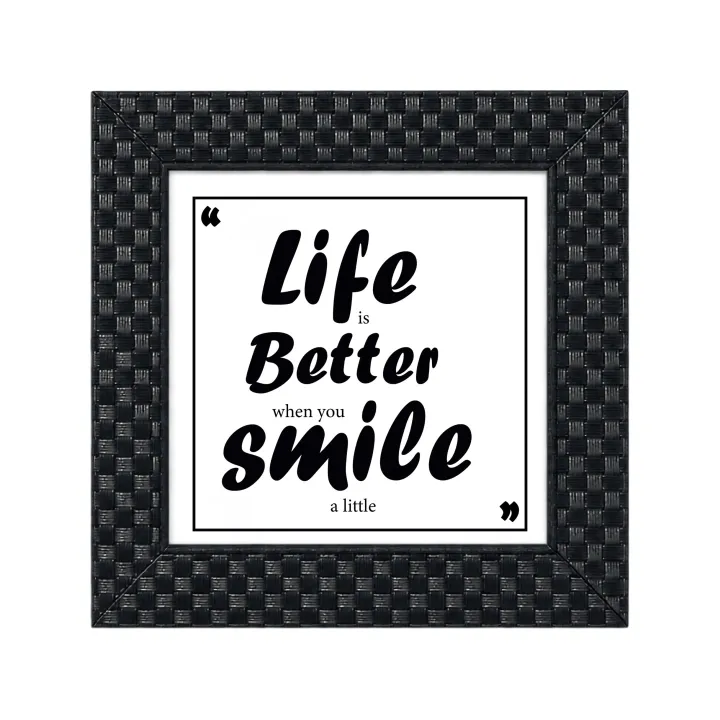 "happiness%20is%20not%20a%20destination"%20Quote-%20Matt%20laminated%20printed%20poster%20with%20checker%20Frame(4%20pcs%20set)9x9Inch%20-%20Image%204