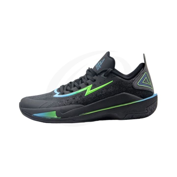 PEAK Lightning XI TaiChi Basketball Shoes Black Green Blue For Men ET42071A | Durable Indoor/Outdoor Basketball Court Shoes For Boys
