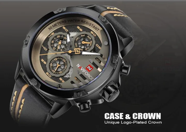 NAVIFORCE%20Nf9110%20Luxury%20Chronograph%20Analog%20Watch%20For%20Men%20-%20Golden/Black%20%7C%20Navi%20Force%20Water%20Resistant%20Watch%20For%20Men%20-%20Image%205