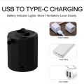 NAMUNY Portable Wireless Air Pump Kits Electric Rechargeable Ultralight Inflator Inflate for Sleeping Pad Camping Mattres Black. 