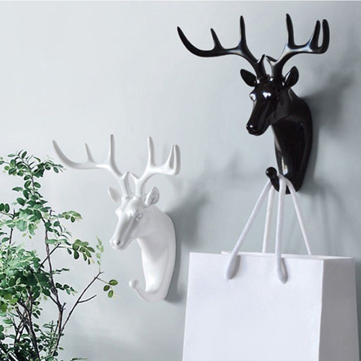 2Psc Wall Hanging Hook Vintage Deer Head Antlers | Room Decoration Items | Home Decoration Items ...