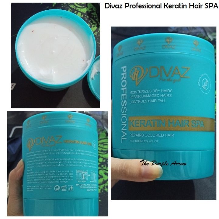 Treatment Cream - Professional Divaz Keratin Hair Spa- - 1000ml