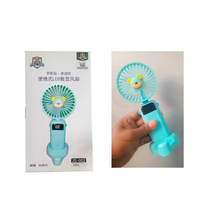 5 Speed Mini Portable Fan With Digital Display Upto 5 Hrs Backup