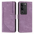Vantime for vivo V29 5G Vintage PU Leather Wallet Case Flip Stand Card Slot Cover + Lanyard. 