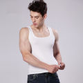 Men's Vest Summer Men's Pure Cotton Vest I-shaped Vest Men's Hurdle Sports Sleeveless Thick Thread Square Collar Vest. 